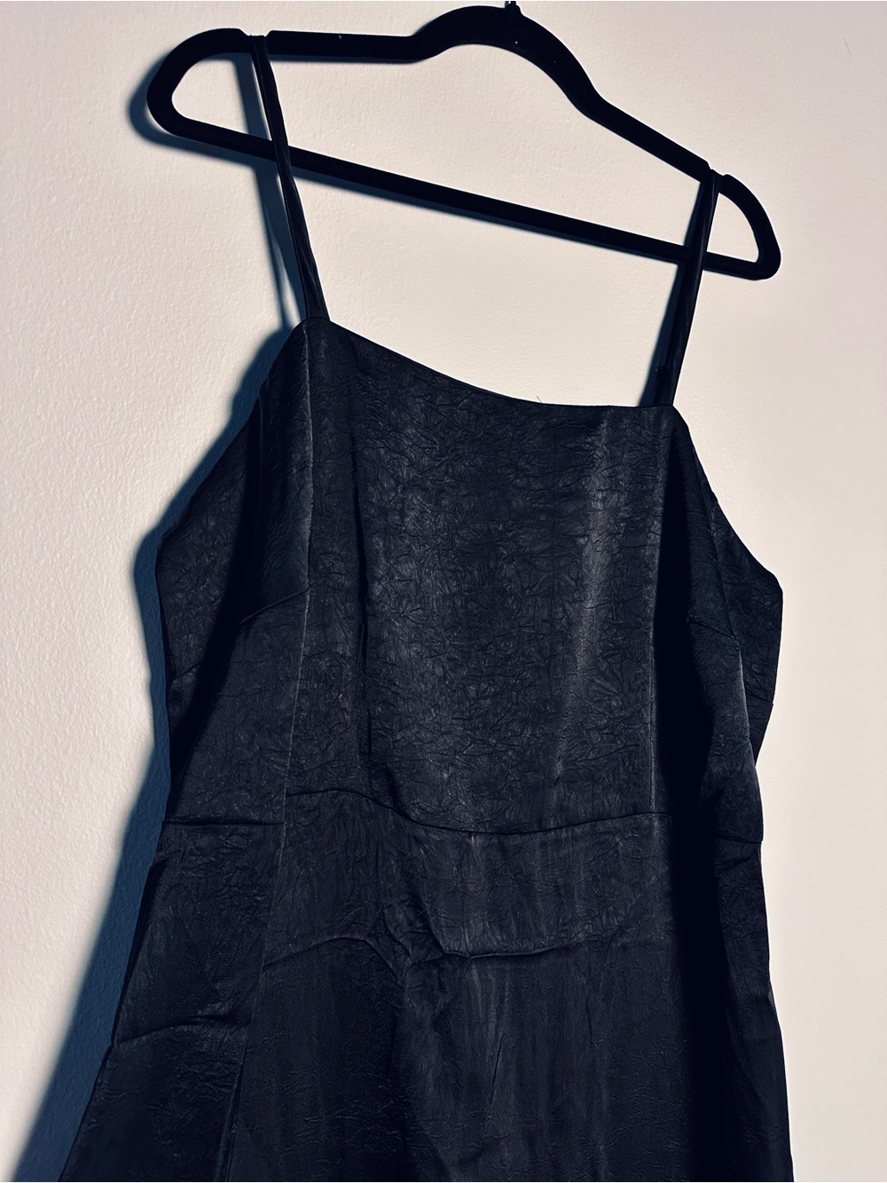 A New Day Black Column Slip Midi Slip Feminine Dress XXL Side Slit NWT - Picture 4 of 10